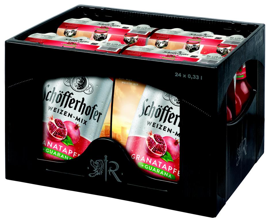 SCHÖFFERHOFER WEIZEN-MIX  Granatapfel+Guarana 24x0,33 l