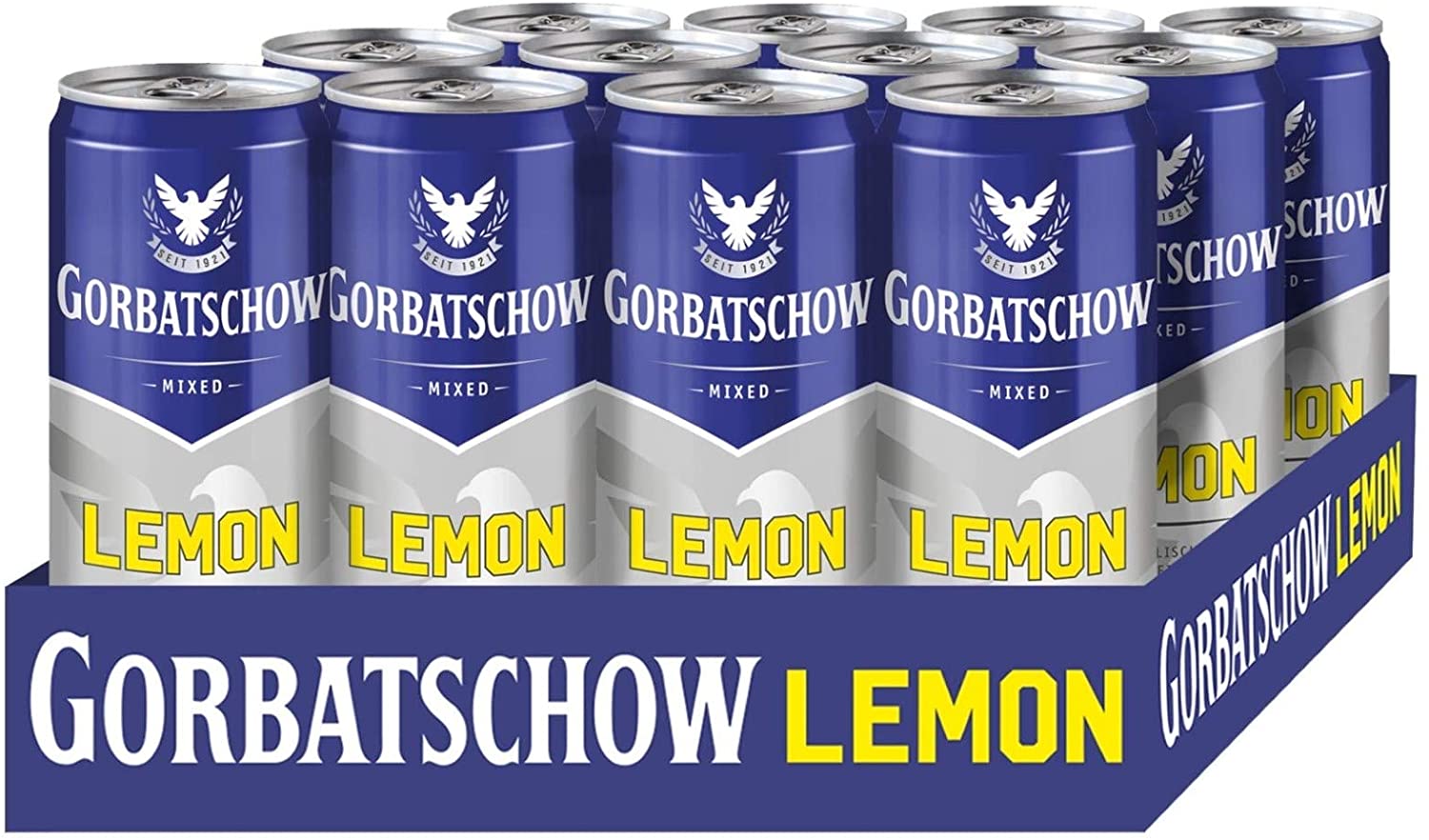 Wodka Gorbatschow Mixed Lemon 10% Vol. 12x0,33 l Dose