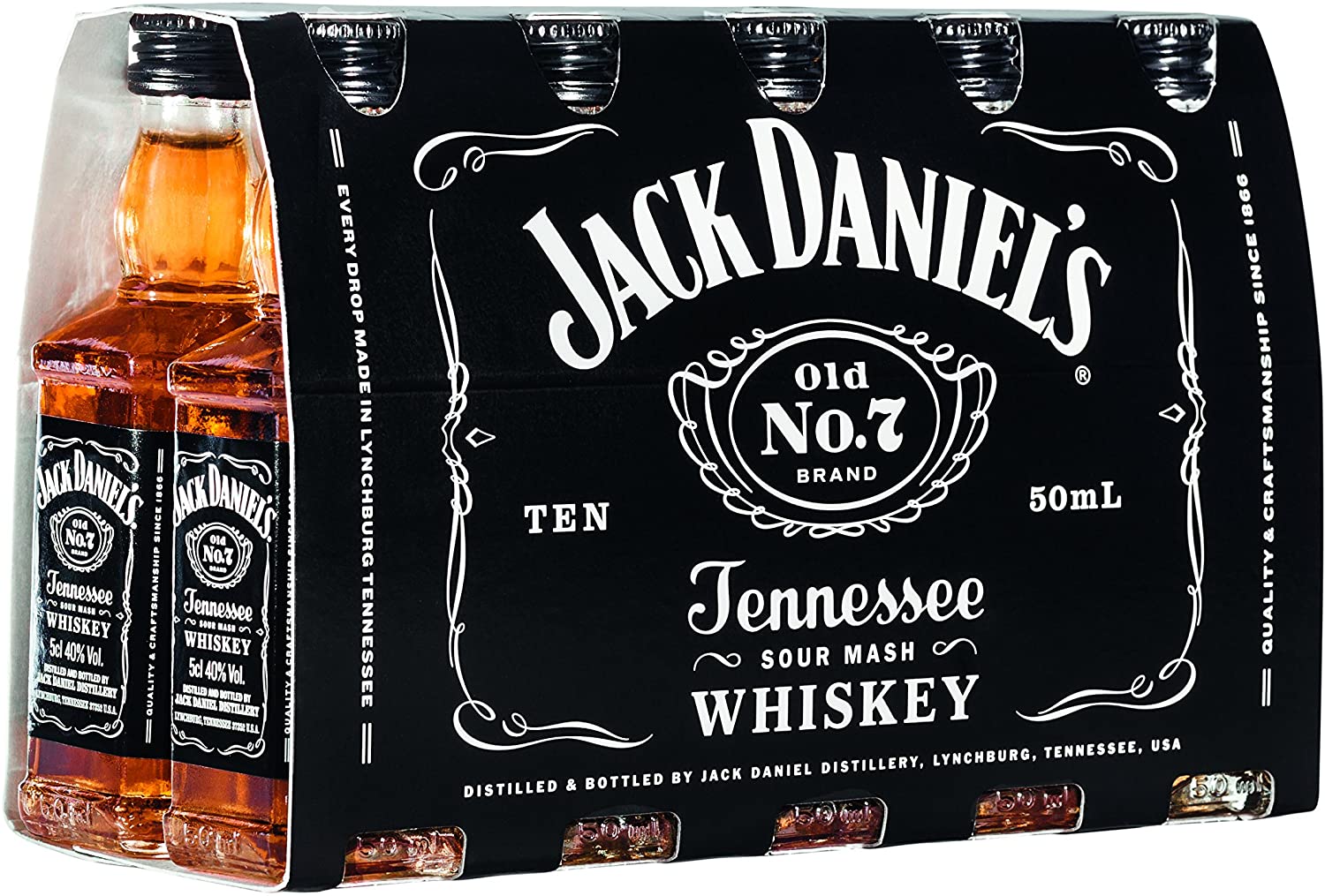 Jack Daniel's Old No.7 Tennessee Whiskey 40% Vol. 10x0,05 l