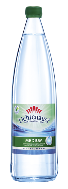 Lichtenauer Mineralwasser Medium 6x1 l Glas MW