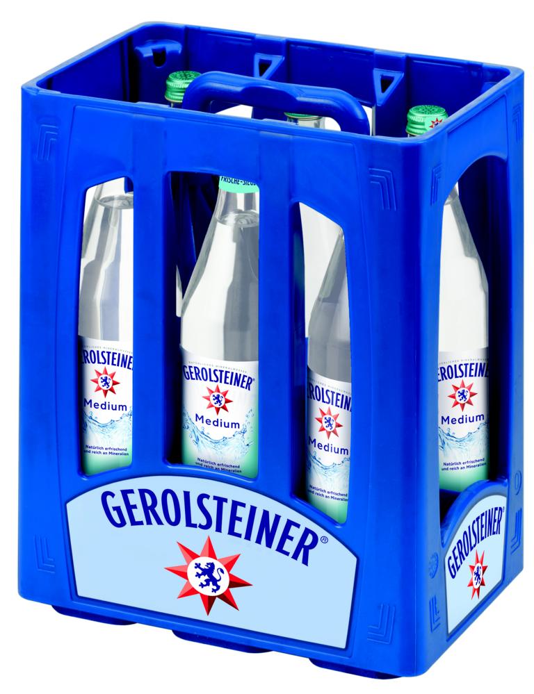 Gerolsteiner Medium 6x1 l Glas MW