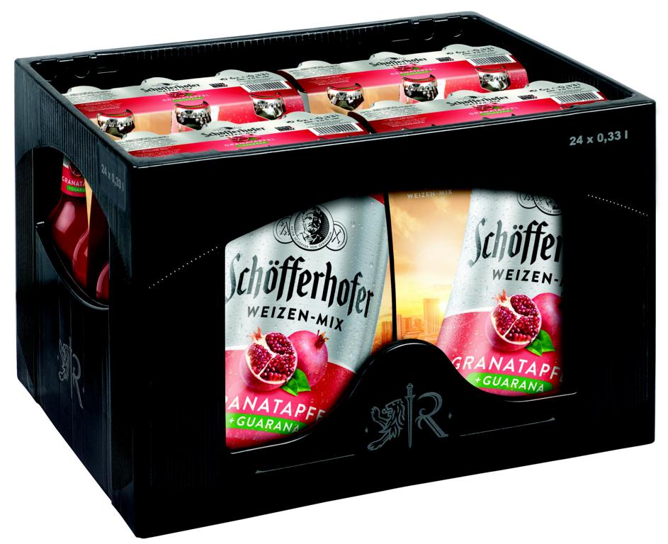 SCHÖFFERHOFER WEIZEN-MIX  Granatapfel+Guarana 24x0,33 l