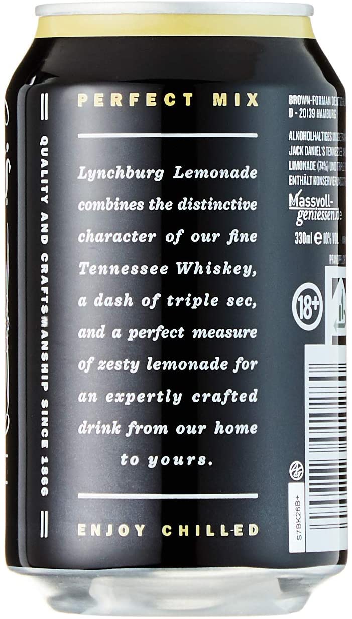 Jack Daniel's Lynchburg Lemonade 10% Vol. 24x0,33 l Dose