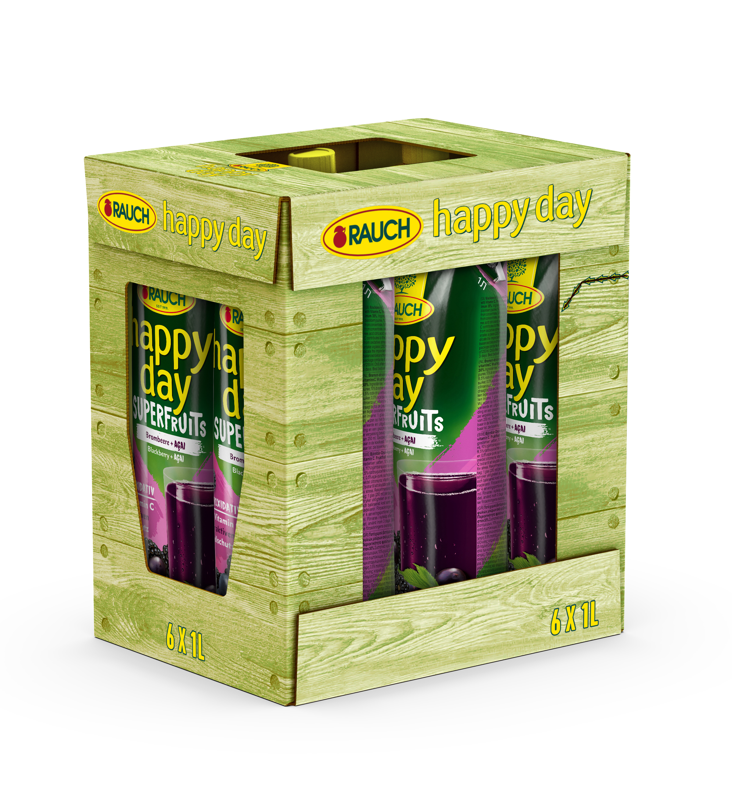 Rauch Happy Day Superfruits Brombeere-Acai 6x1 l